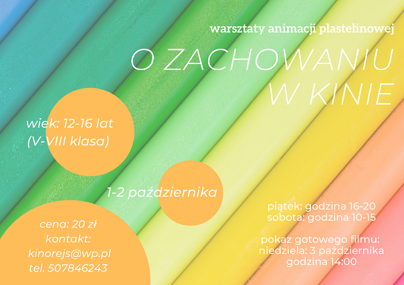 O zachowaniu w kinie afisz