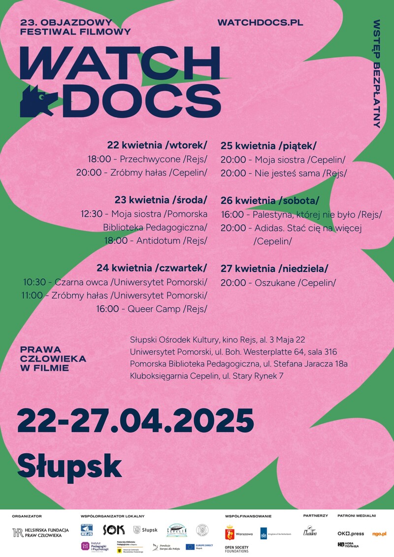 WATCH DOCS 2025 Słupsk plakat mały