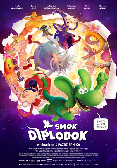 Smok Diplodok plakat